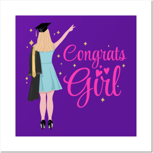 Girl Graduation Congrats Design Posters and Art